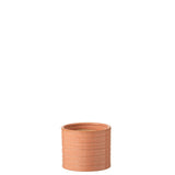 Pot de fleurs uni rond en céramique orange J-Line, vue de face