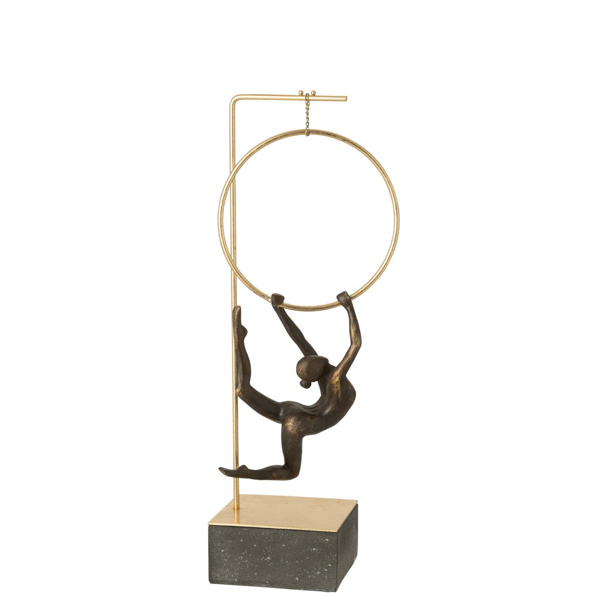 Gymnast Hoop Alpha J-Line - décoration en polyrésine noir et or