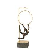 Gymnast Hoop Alpha J-Line - décoration en polyrésine noir et or