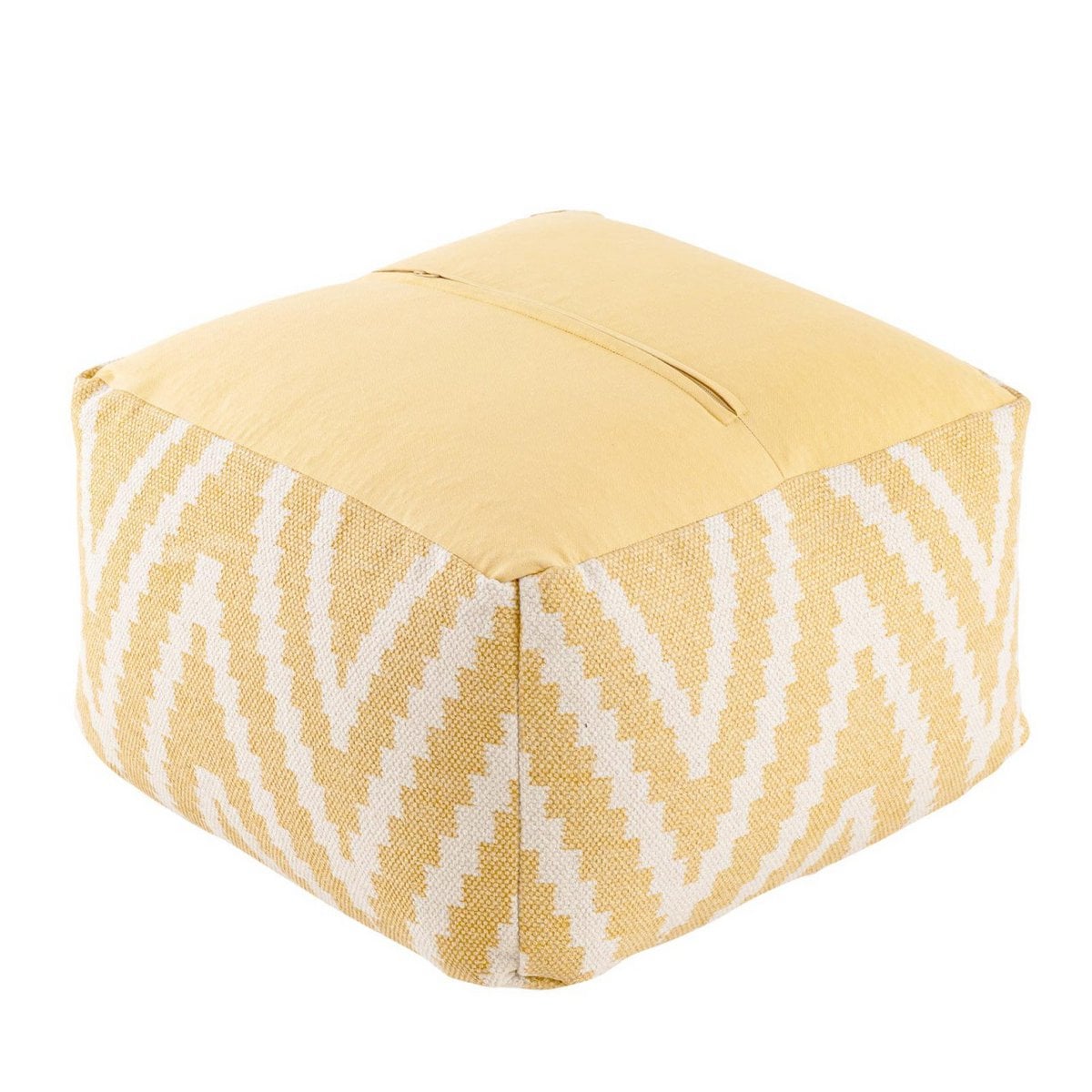 Tabouret de pied assis en Kelim, design géométrique unique