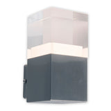 Lampe murale externe LED "Leah" en métal et en plastique en acier-liD intégré LED