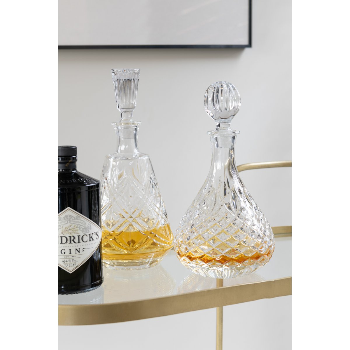Carafe J-Line Anna en verre transparent vue de face