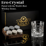 Coffret dégustation avec verre en cristal Soleil et pierres à whisky