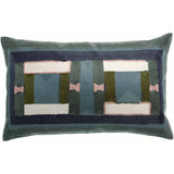 Coussin brodé Taho Vert de gris 40 x 65