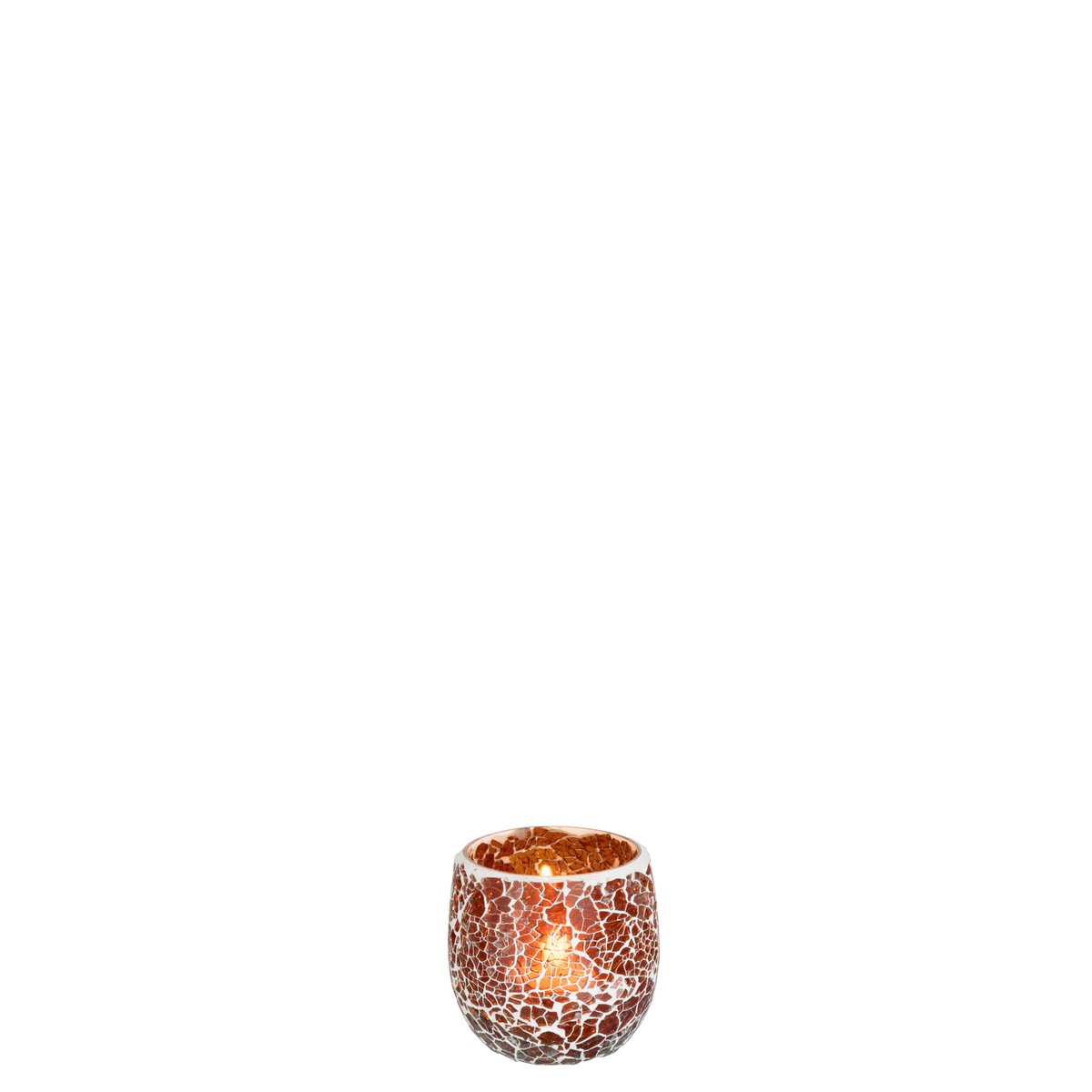 Bougeoir J-Line Liline en verre marron, vue de face