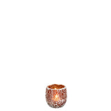 Bougeoir J-Line Liline en verre marron, vue de face