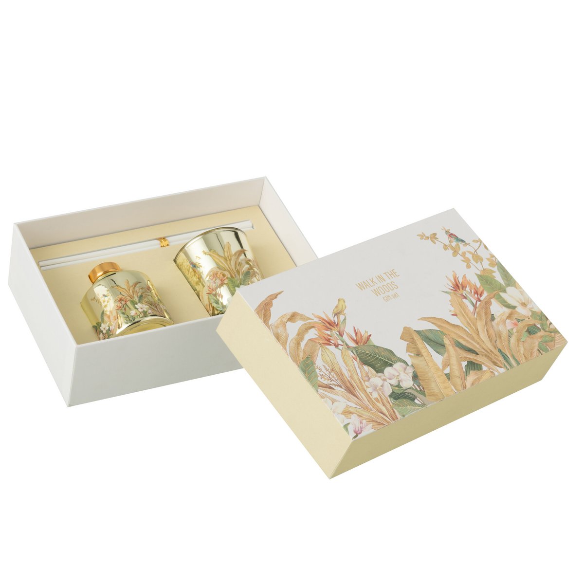 Détail de la bougie J-Line avec bâtons parfumés