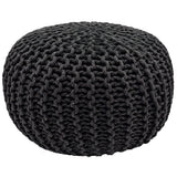 Pouf Ø 55 h 37 h 37 tabouret de tricot siège de planche de sol de pouf durable
