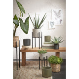 Support pour plantes Ascot Noir dans un intérieur chic