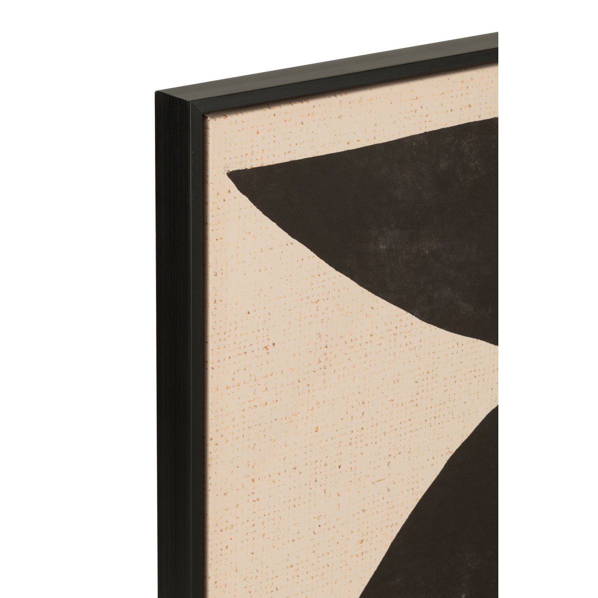 Cadre J-Line Ethnique en Bois et Toile Marron/Noir - Vue d'ensemble