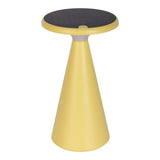 Lampe de table de batterie solaire "Palu" pour l'extérieur et à l'intérieur, en plastique en jaune, 20 cm de haut