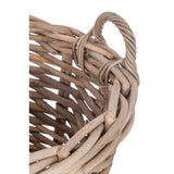 Panier J-Line Rond + Poignée - osier - naturel - 2 pièces