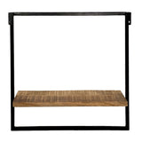 Étagère suspendue étagère murale étagère à livres étagère 50x50x25 cm Dock cadre en métal noir