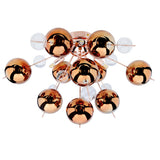 Plafond "explosion" métal et verre, versions G9, plafond pour salle à manger, salon, couloir ou bureau, Ø57 cm