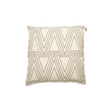 Coussin Noa blanc cassé/taupe 45x45