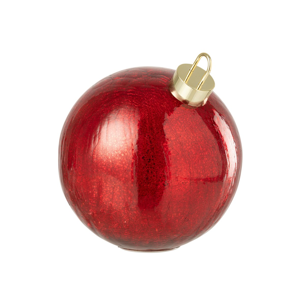 Boule de Noël J-Line en verre rouge, mise en scène élégante