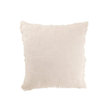 Coussin J-Line Bords Effilochés en coton blanc, vue avant