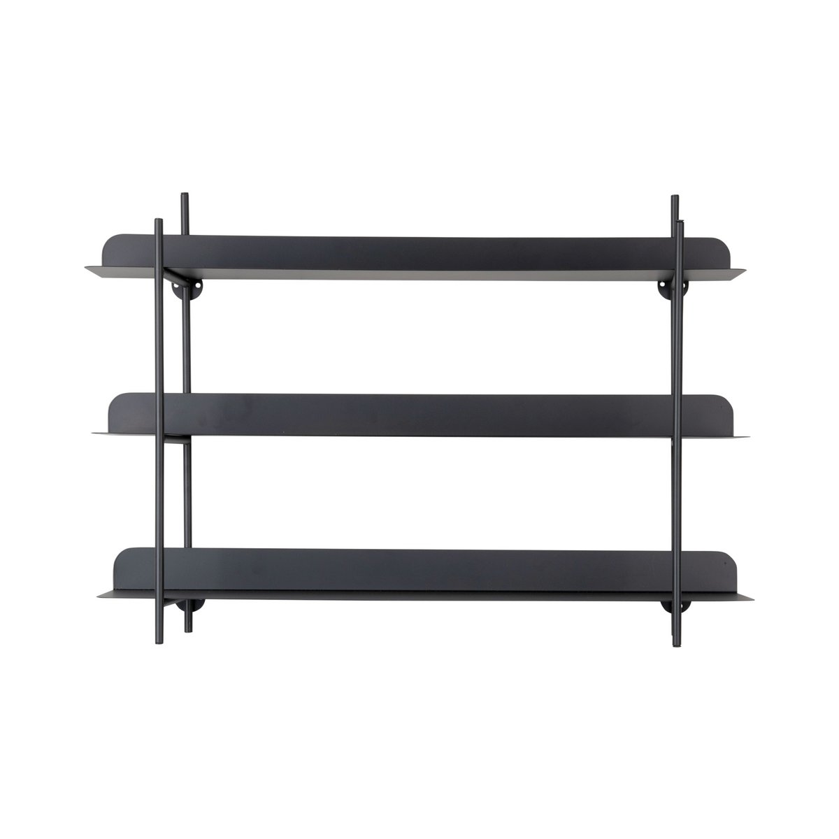 Support mural richesse Tres en fer noir, design contemporain
