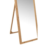 Miroir J-Line sur pied - verre/bois de sapin - naturel - 162 x 52 cm