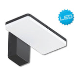 Détail de la lampe murale LED Clair, métal et plastique