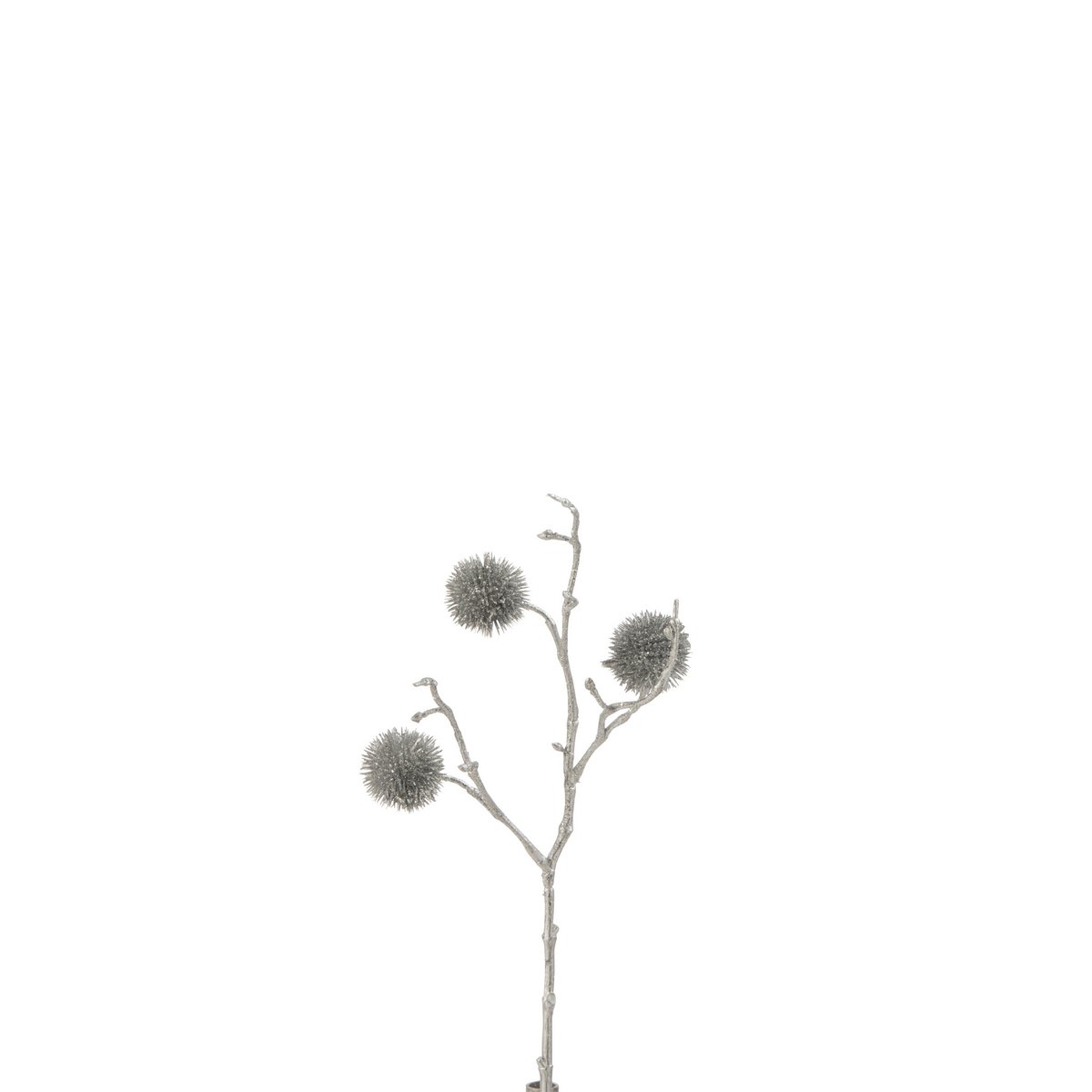 Boules Branches Thistle argentées J-Line avec finition scintillante