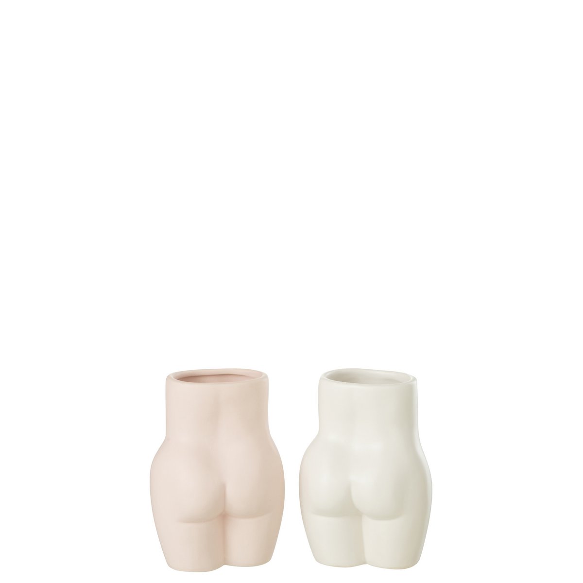 Pot de fleurs J-Line avec des fleurs blanches
