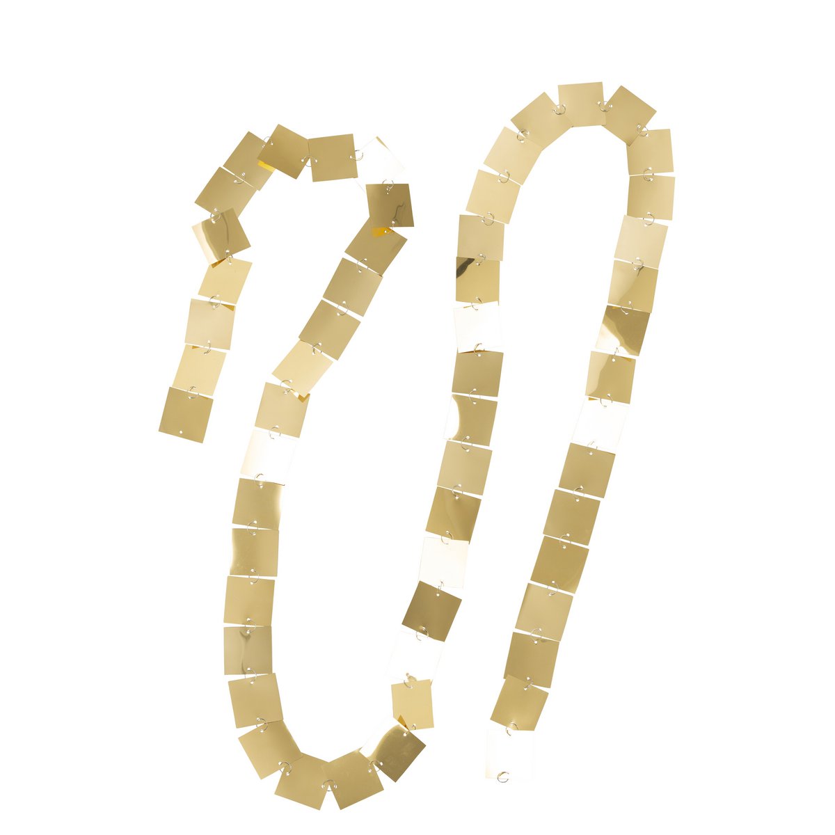 Détail de la guirlande J-Line, mettant en avant la texture dorée