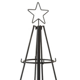 Zoom sur la finition du tréle de Noël en métal noir