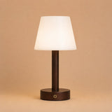 Lampe de table rechargeable en bois marron foncé Zoë