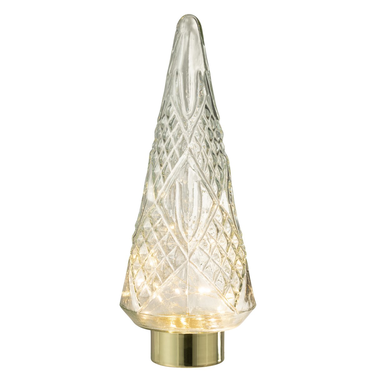 Sapin de Noël J-Line en verre transparent avec lumières LED