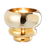 Vase Julia en verre doré avec une finition élégante et moderne.