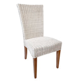 Chaise de rotin chaise de salle à manger blanche chaise de panier cardine blanc chaise de jardin d'hiver durable