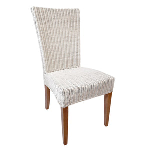 Chaise de rotin chaise de salle à manger blanche chaise de panier cardine blanc chaise de jardin d'hiver durable