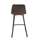 Vue arrière de la chaise de bar Kent en métal marron