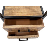 Étagère bibliothèque étagère sur pied 40x180x40 cm avec tiroirs Liverpool cadre en métal noir