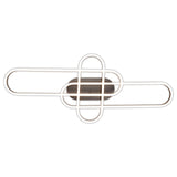 Lampe plafond CCT LED "Carlon" en aluminium et plastique Matt-Silver, avec LED intégrée, de 120 cm de long