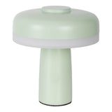 Table sans fil "PilU", 16,5 cm de haut, au-dessus de Ø de 15 cm, métal dans la menthe, plastique blanc, LED intégrée, 280 lumens, dimmable par capteur tactile, blanc chaud blanc