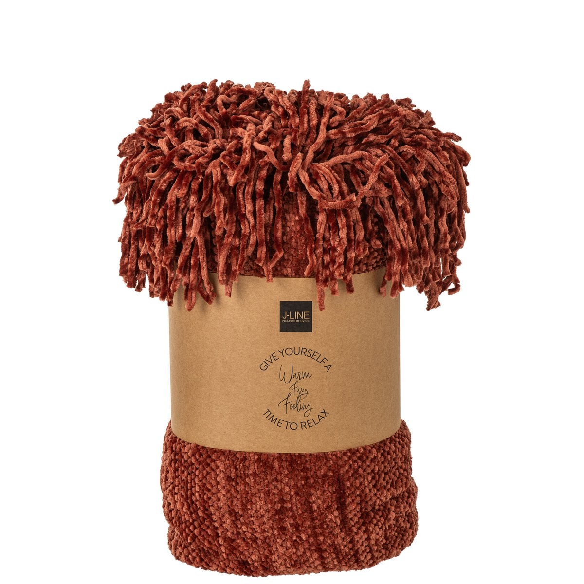 Détail de la texture de la couverture J-Line en polyester marron