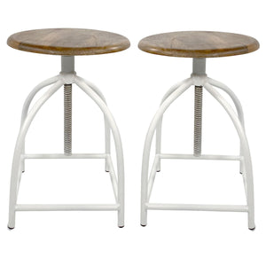 Tabouret pivotant ensemble de 2 pièces tabouret de bar tabouret chaise pivotante réglable en hauteur Liverpool bois métal cadre