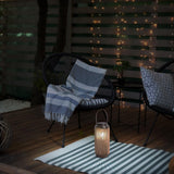 LED SOLAIRE LED "KORBINIAN" pour le jardin et la terrasse, lampe décorative en métal avec tension de jute dans la nature, LED lampe solaire fermement installée pour l'extérieur 29 x 13 cm