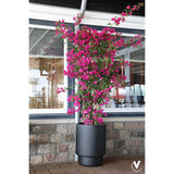 Cache-pot en fiberstone noir Ø50 cm