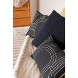 Coussin recyclé Maia Caviar 45 x 45