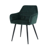 Lot de deux fauteuils en velours noir dans un salon moderne