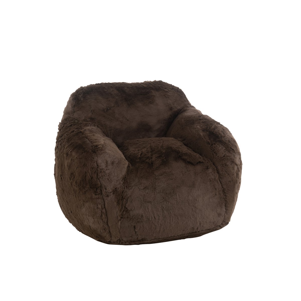 Canapé Cutie J-Line en polyester marron, vue de face