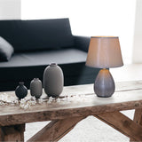 Lampe de table en céramique H: 31 cm "simplement céramique", lampe de table en céramique, argent, avec socket e14, pour salle à manger, salon, couloir ou bureau, 31 cm de haut