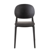 Chaise J-Line Basic en plastique noir vue de face