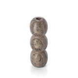 Bougeoir Conique Totem en Travertin - Gris - L
