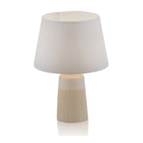 Lampe de table en céramique "Talia", lampe de table en céramique, beige / blanc, avec version E14, pour salle à manger, salon, couloir ou bureau, 31 cm de haut
