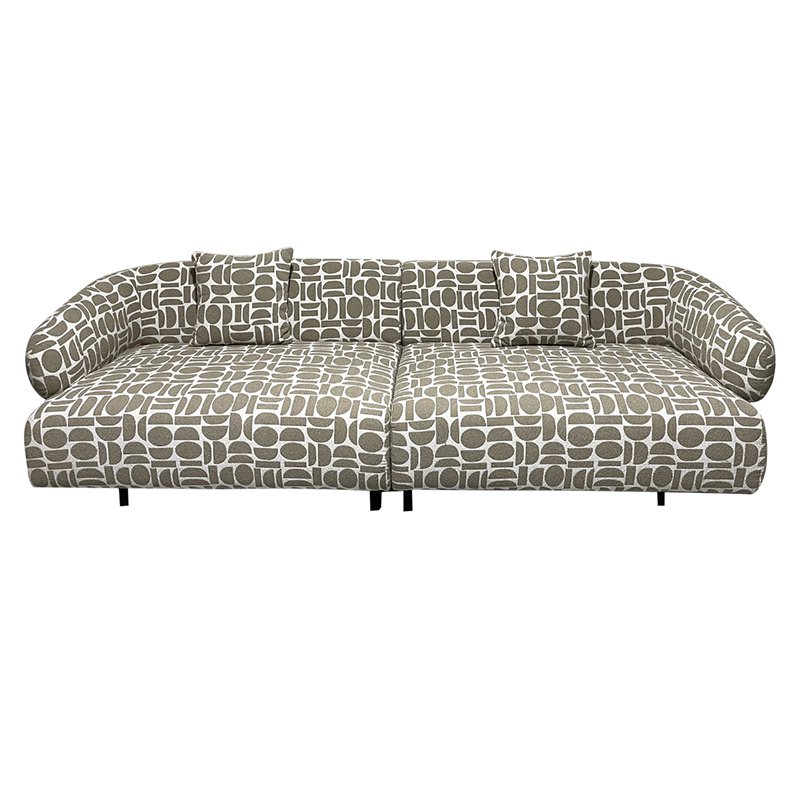 Détail du tissu beige du canapé Katmandou Amon