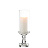 Bougeoir Marie en cristal transparent petit, vue de face